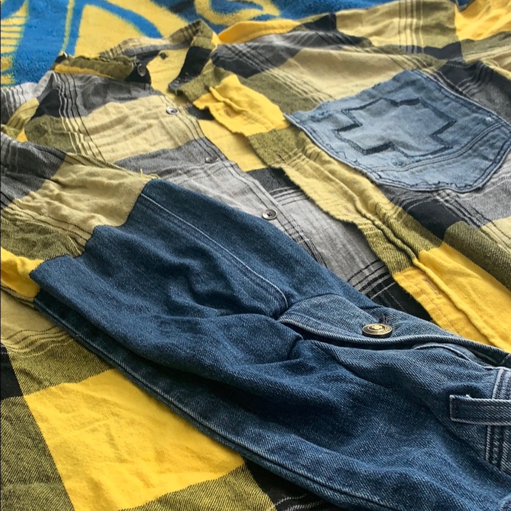 Pink Dolphin reconstructed flannel